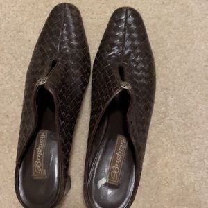 Brighton Brown Tynan Leather brown dressy clogs